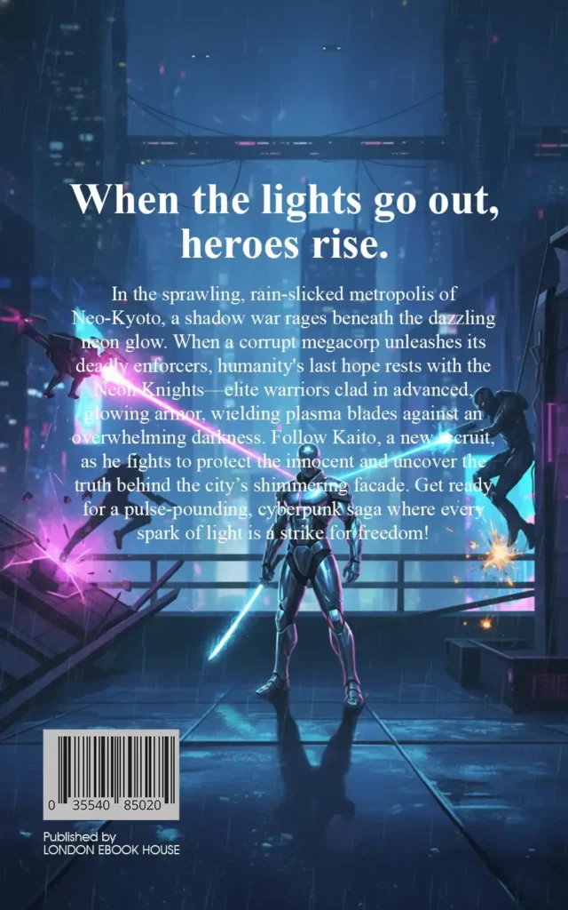 Comic book back cover – illustrated artwork