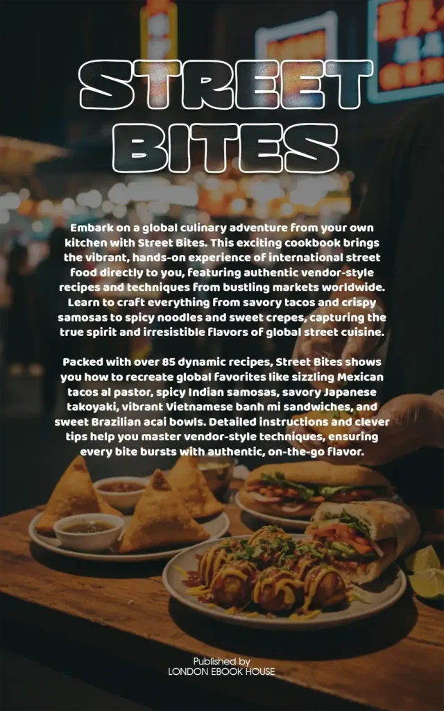 Cook book back cover – illustrated artwork