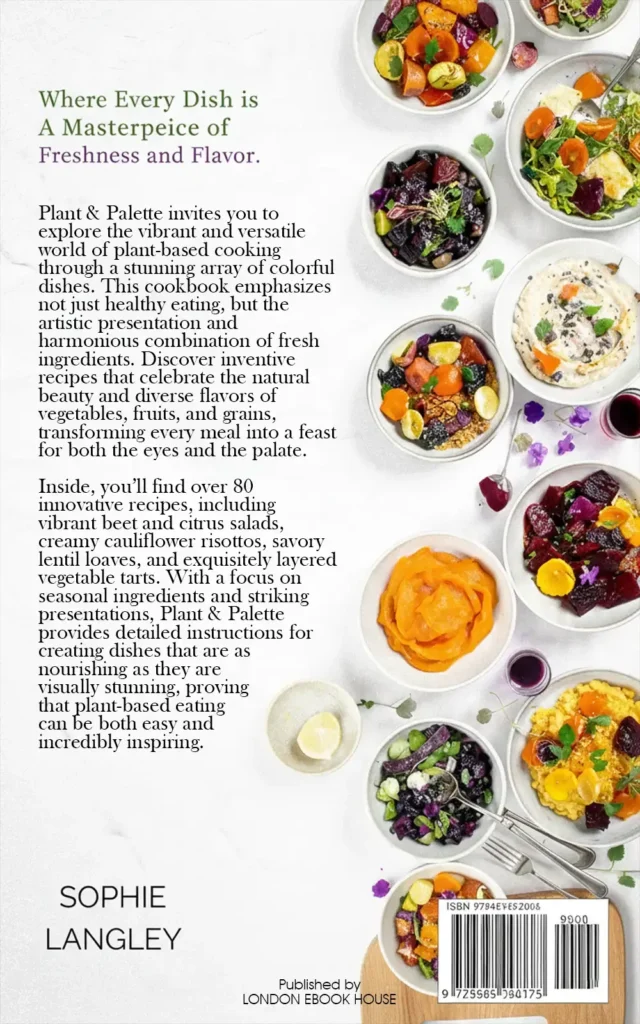 Cook book back cover – illustrated artwork